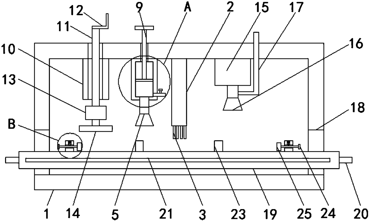 Part polishing and paint spraying equipment for hardware tool machining