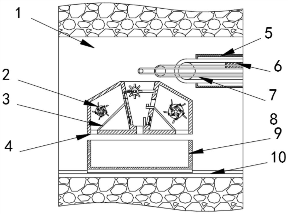 Hoistway conveying device based on intelligent manufacture concept and used for mining