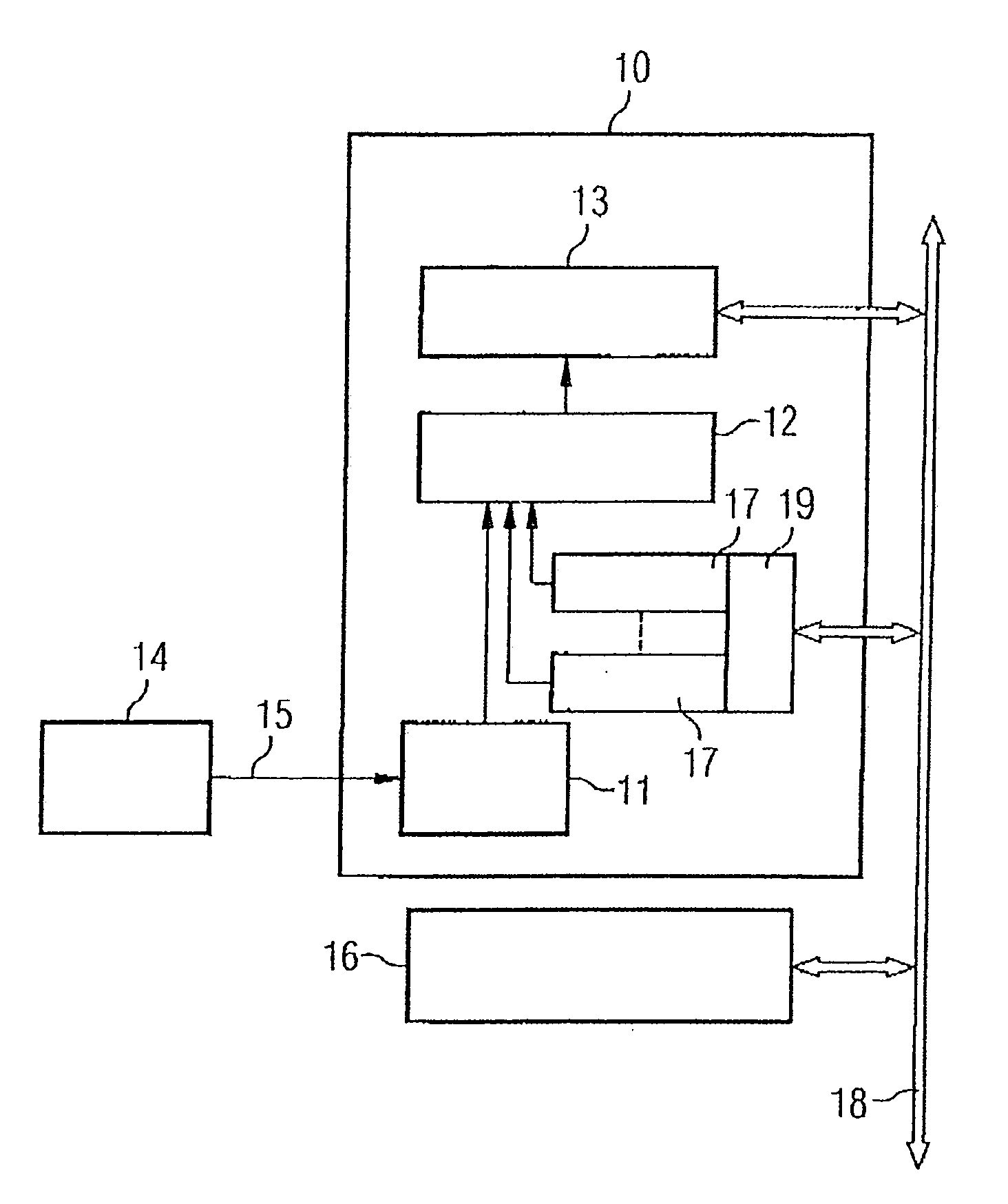 Apparatus and method for time control of the processing of a radio signal in a mobile station