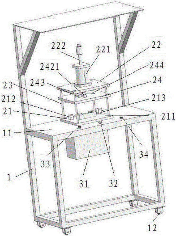 Shaft assembly pressing and rotating return device