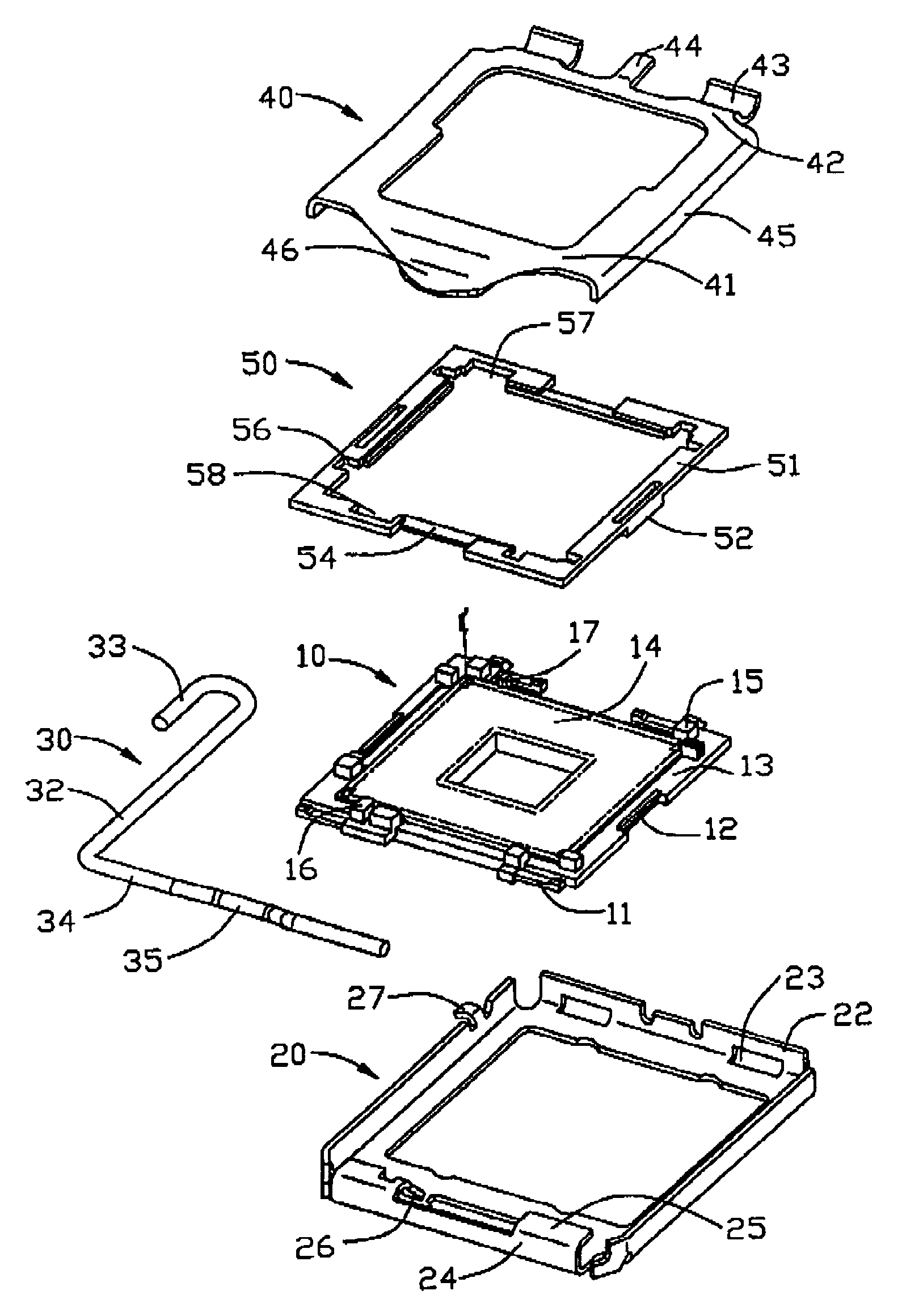 Land grid array socket having contact-protecting mechanism