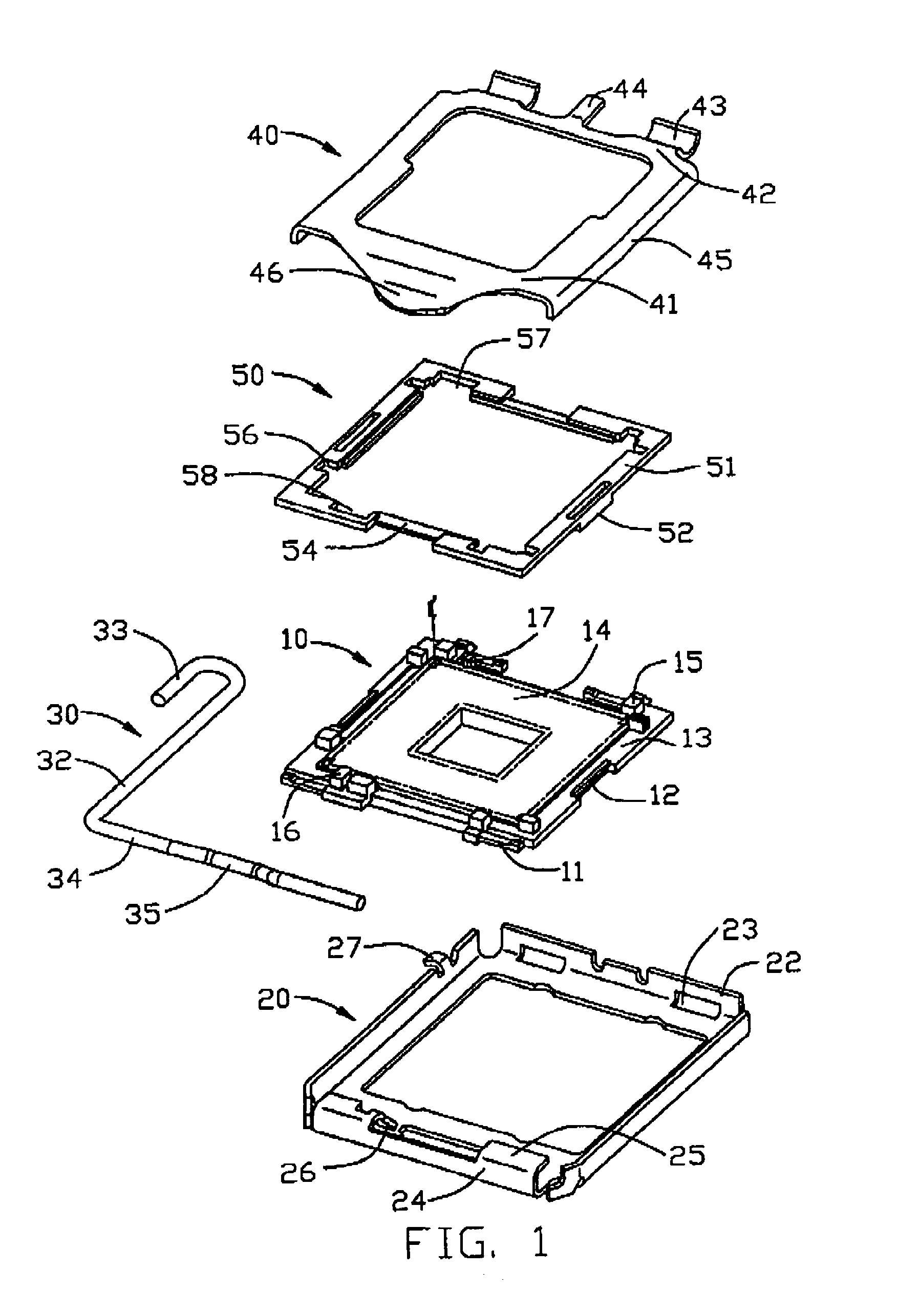 Land grid array socket having contact-protecting mechanism