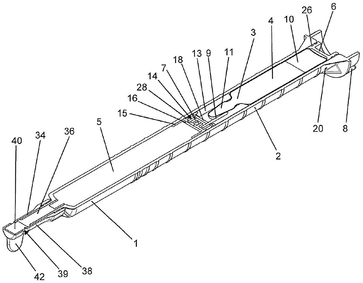 Bone cement mixing device with spacer in an ampoule receptacle