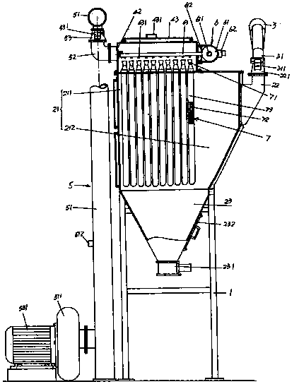 Zinc oxide collecting device