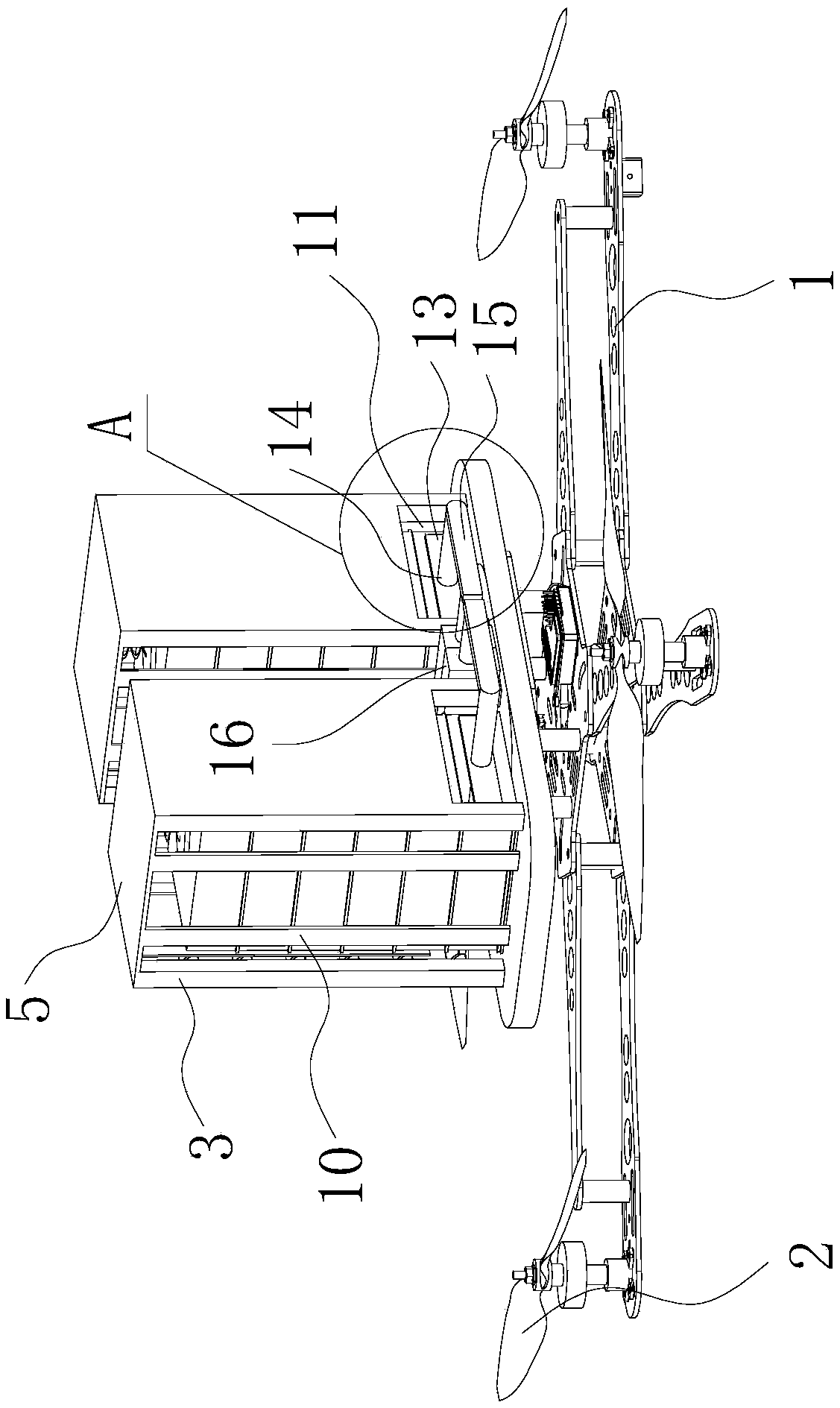 A drone capable of carrying objects