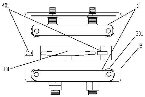 Rail-mounted distance measuring device capable of being prevented from falling from rail