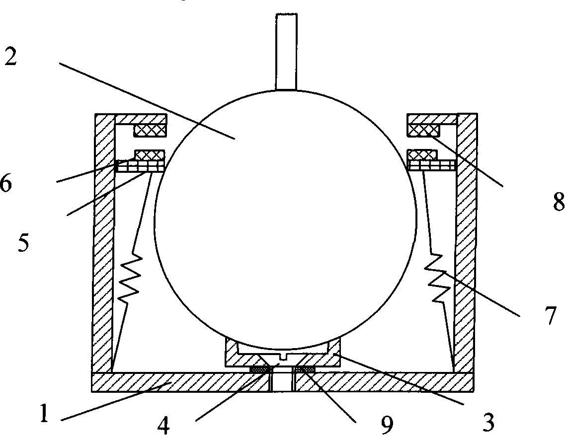 Electromagnetic voltage adjusting multi freedom degree spherical ultrasonic electromotor