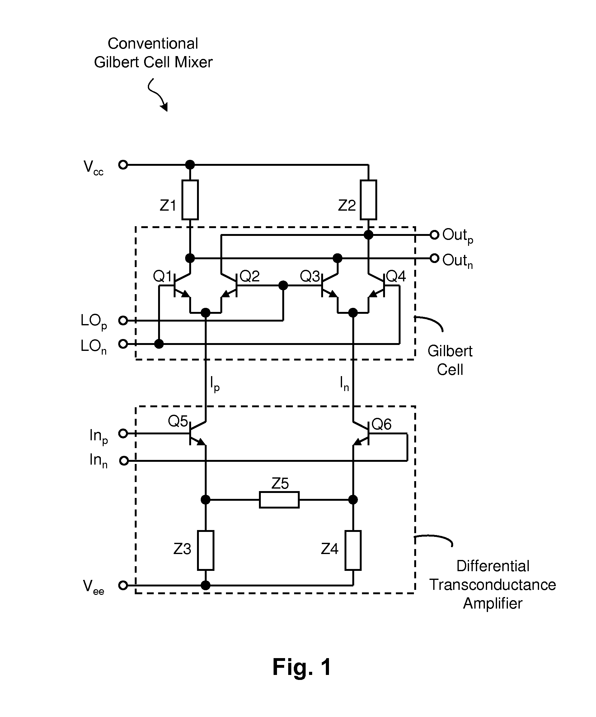 Transimpedance amplifier input stage mixer