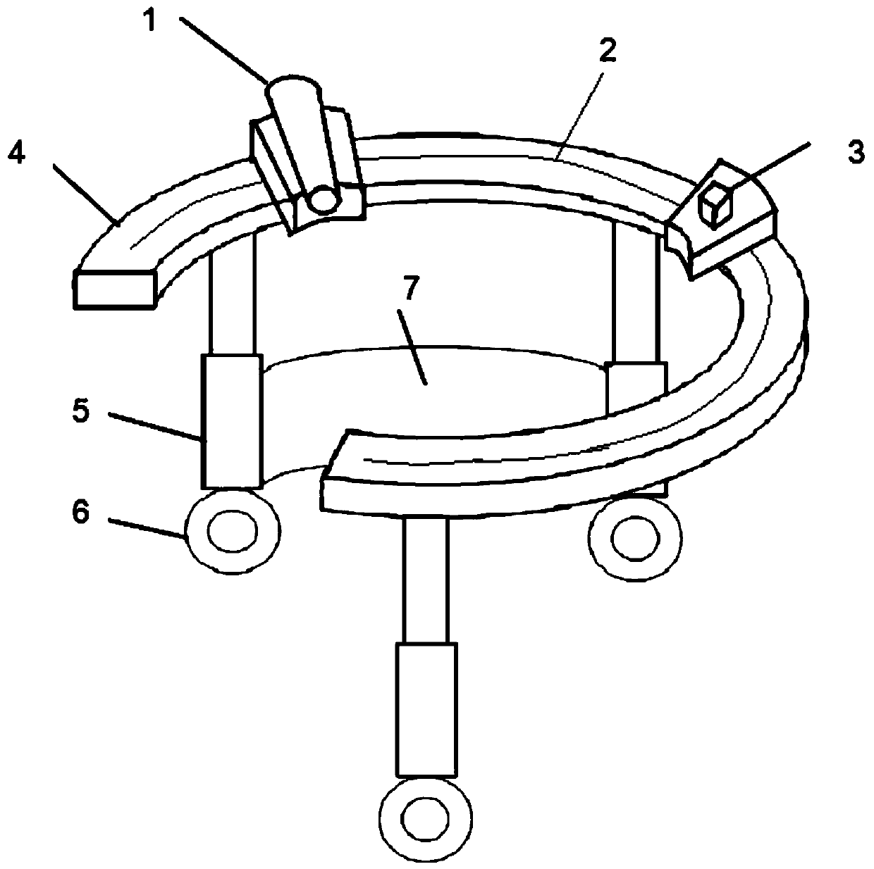 A non-contact glass brick refraction index measuring instrument