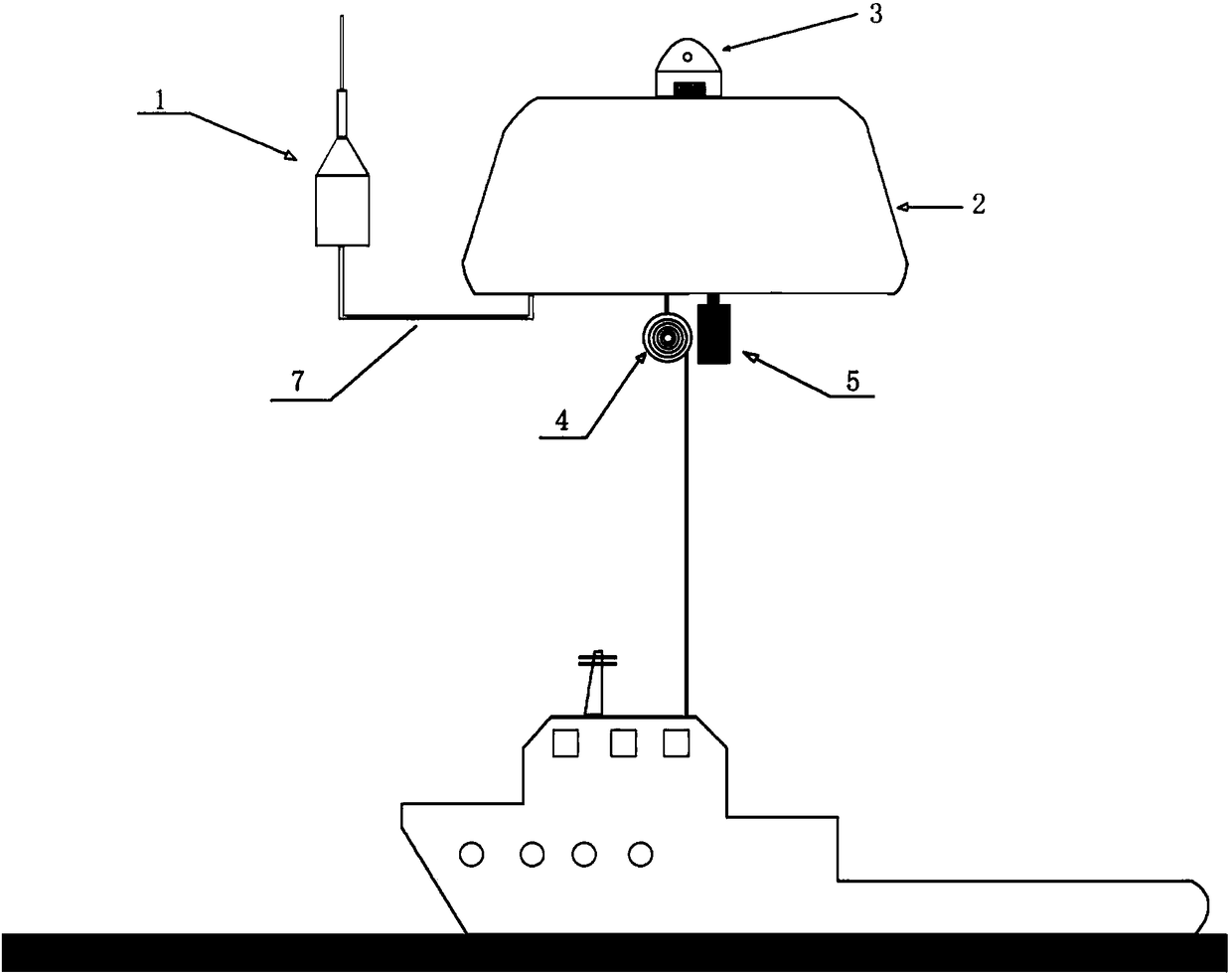 Emergency radio position mark indicating device with function of indicating position of shipwreck in real time