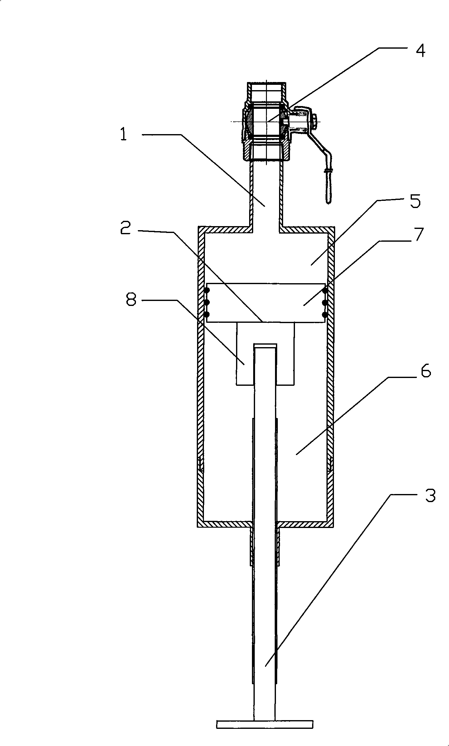 Thread-control high-pressure environment liquid sampler