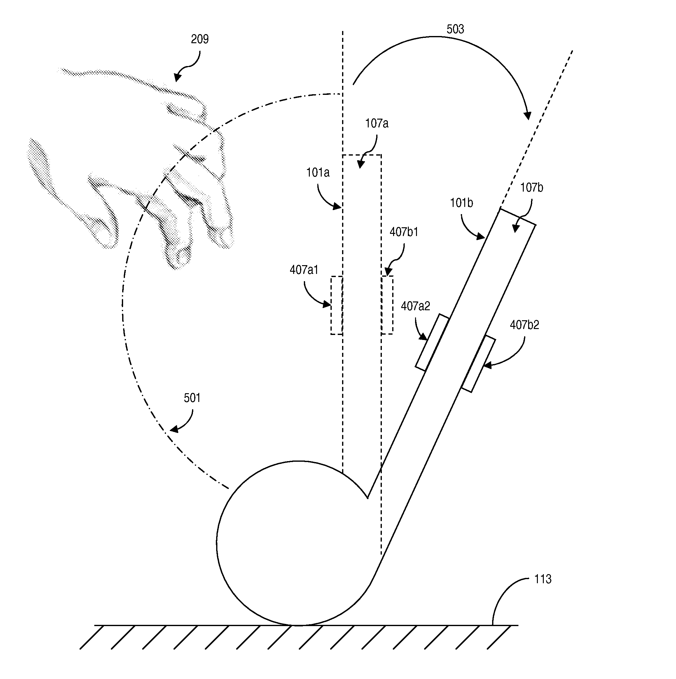 Touchless control of a control device