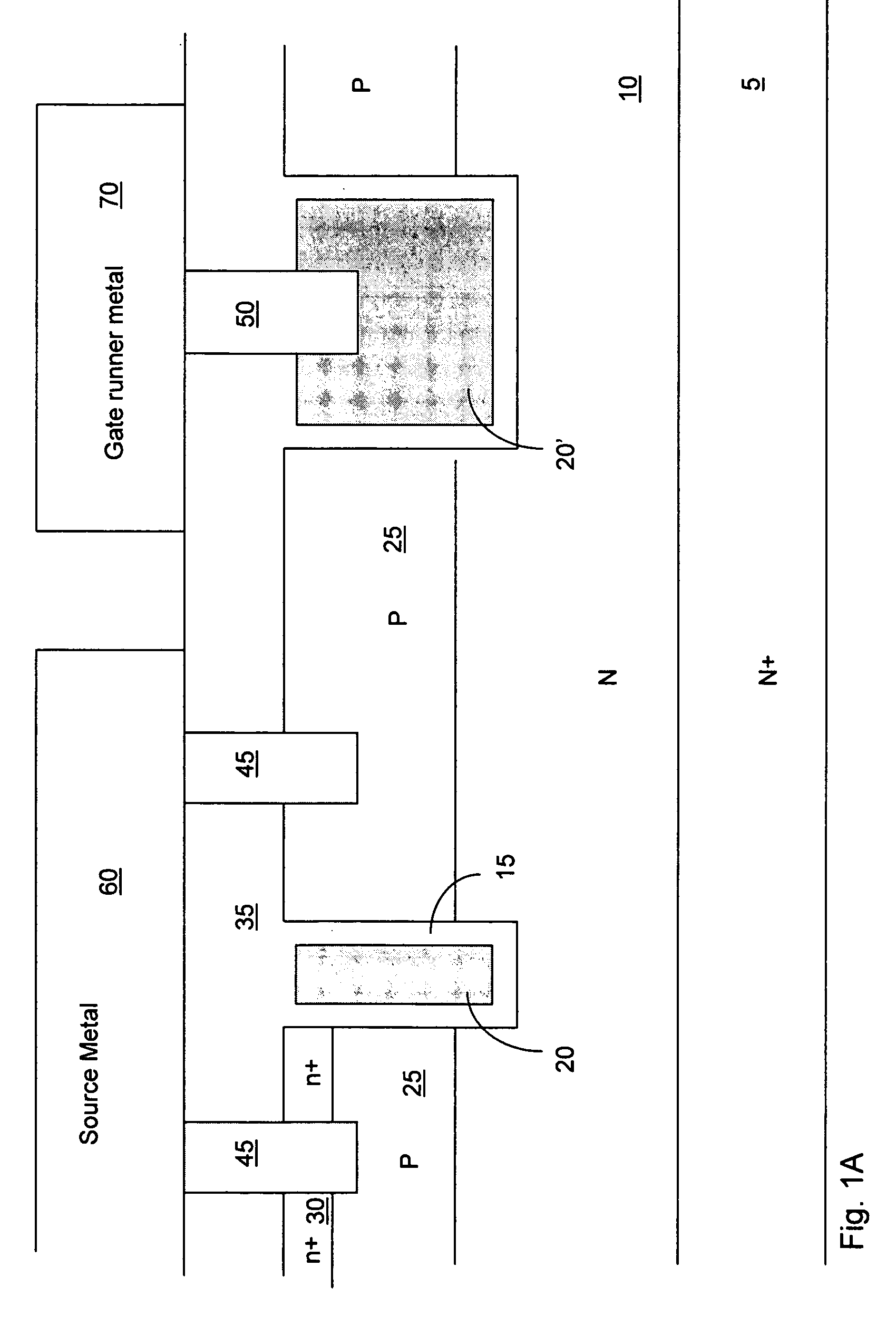 Trenched MOSFET device with contact trenches filled with tungsten plugs