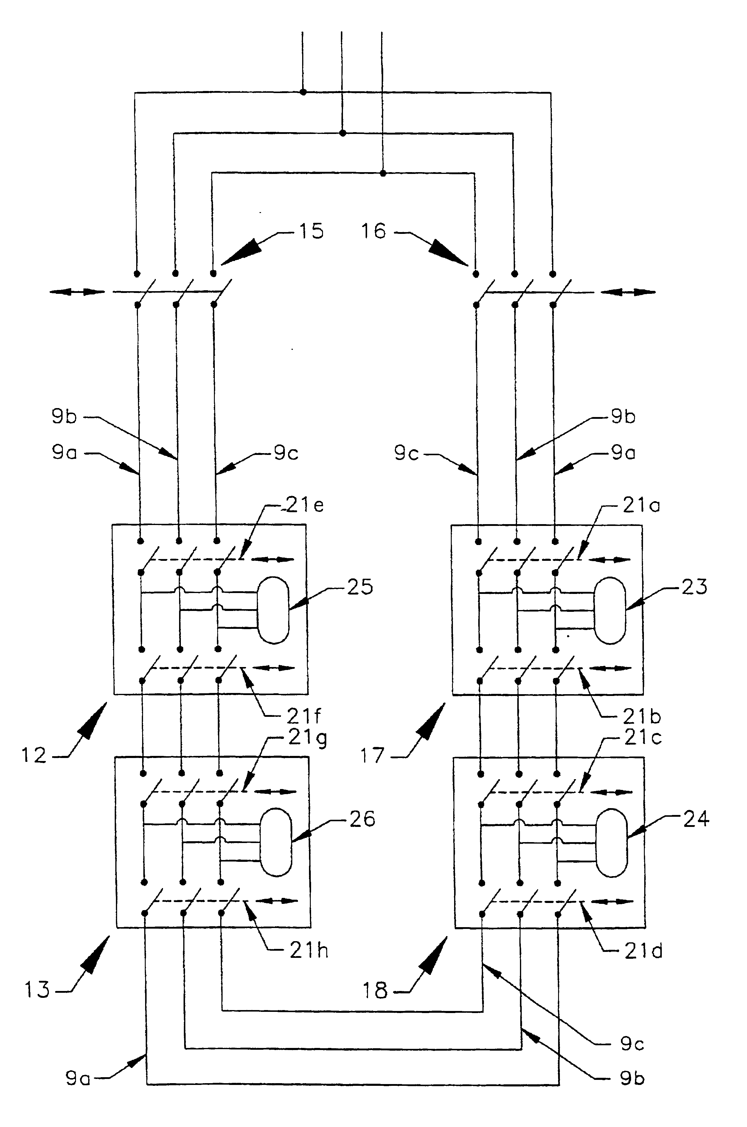 Electrical power distribution suitable for a substantially underwater system