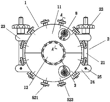 Rigid fixture suitable for ultrasonic guided wave detection of various pipe diameters and using method