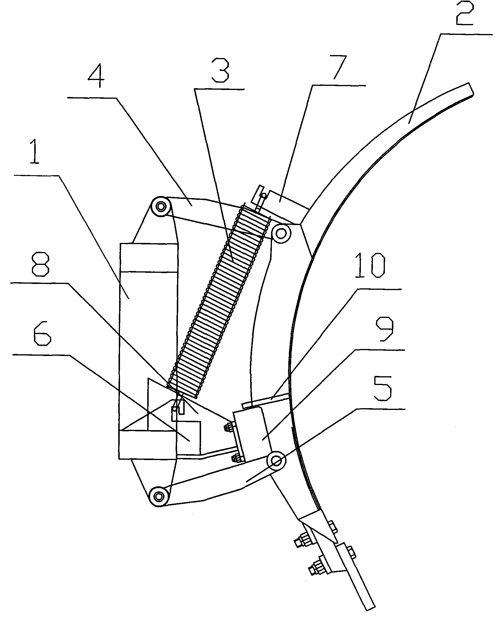 Obstacle avoidance mechanism of shovel board for snow pushing device