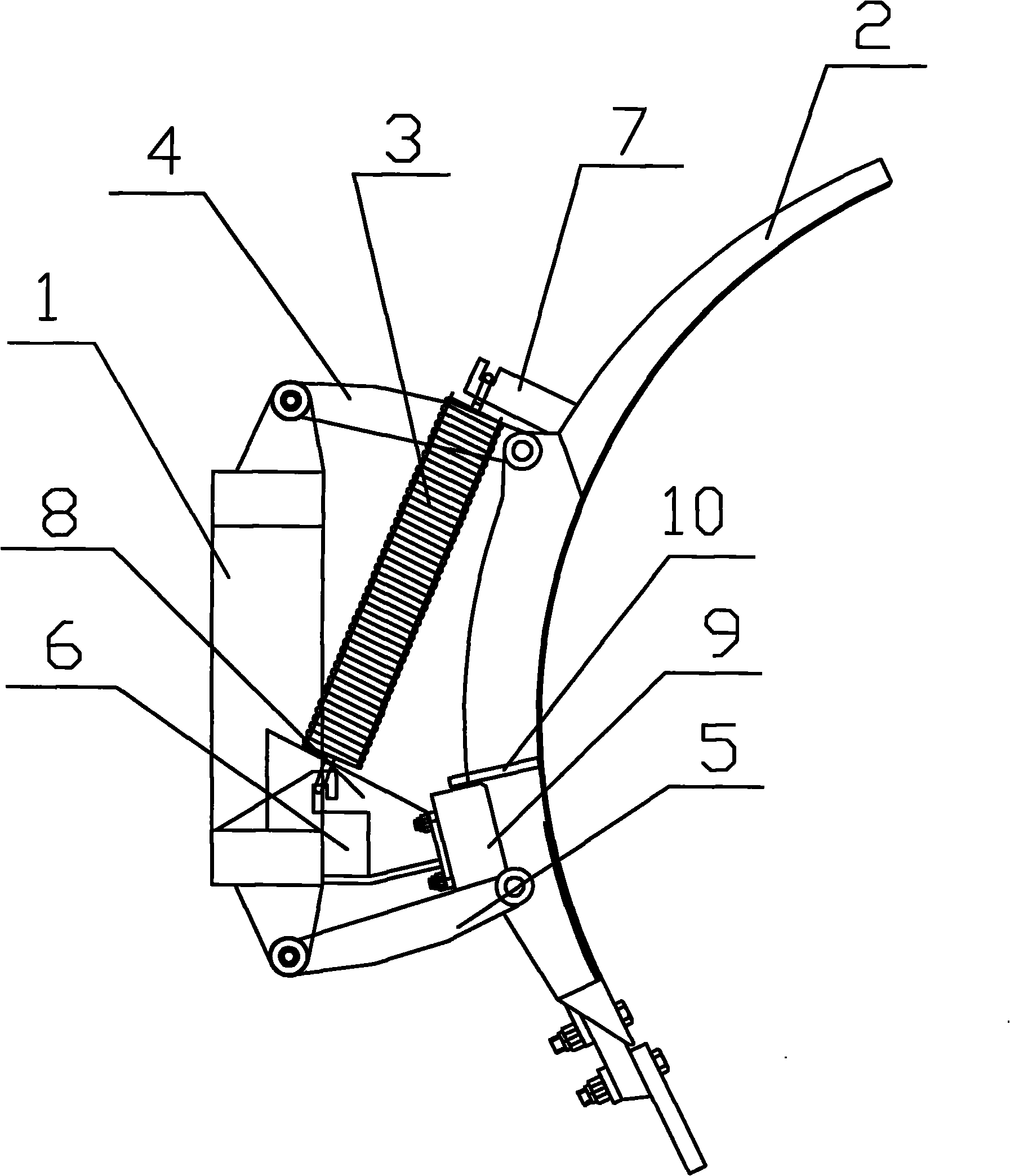 Obstacle avoidance mechanism of shovel board for snow pushing device