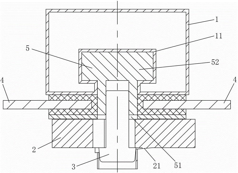 Connecting assembly used for mounting curtain wallboard