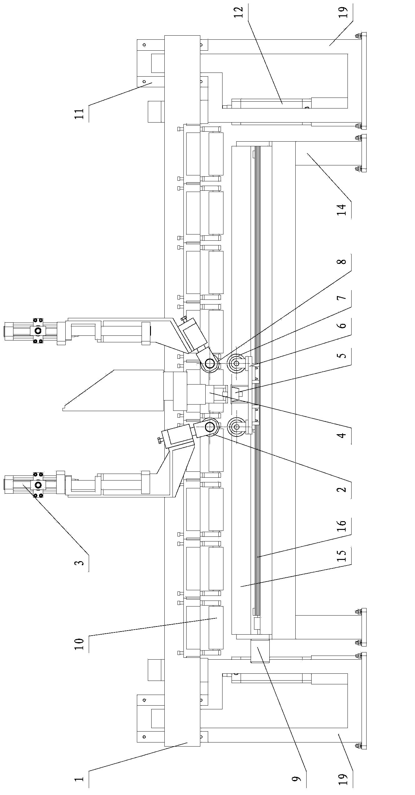 Laser stitch welding combined compressing device