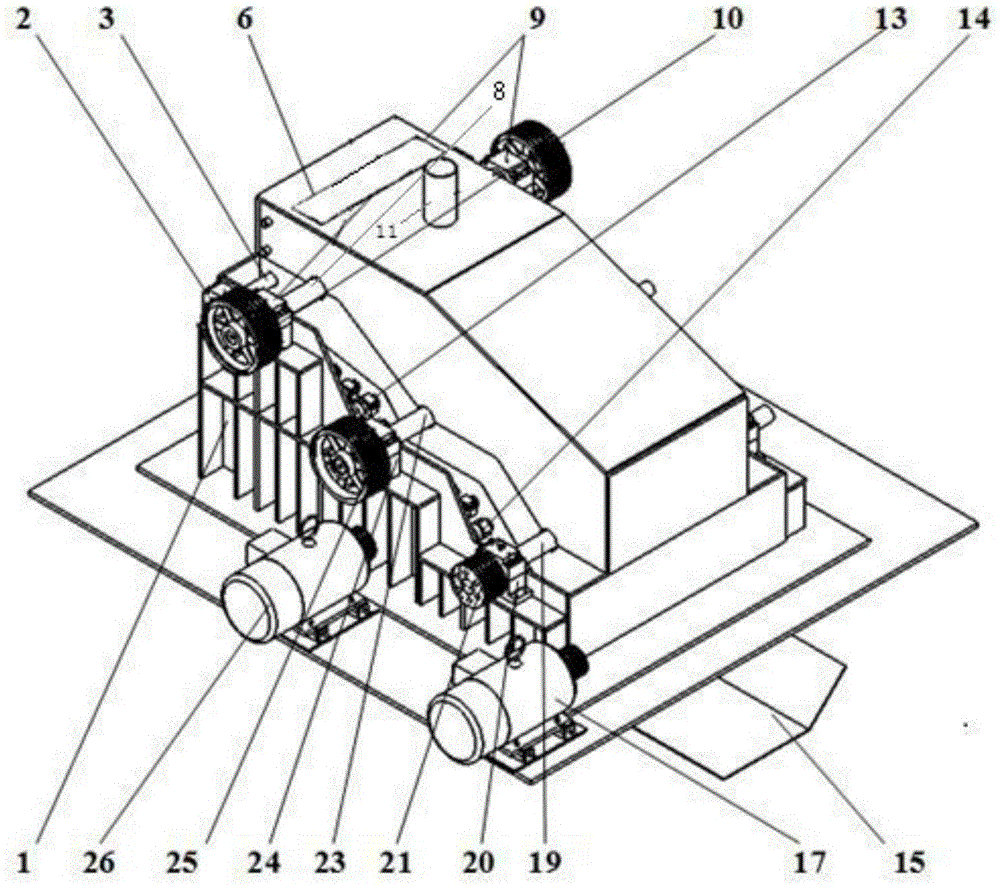 Dust-free screening and crushing integrated equipment