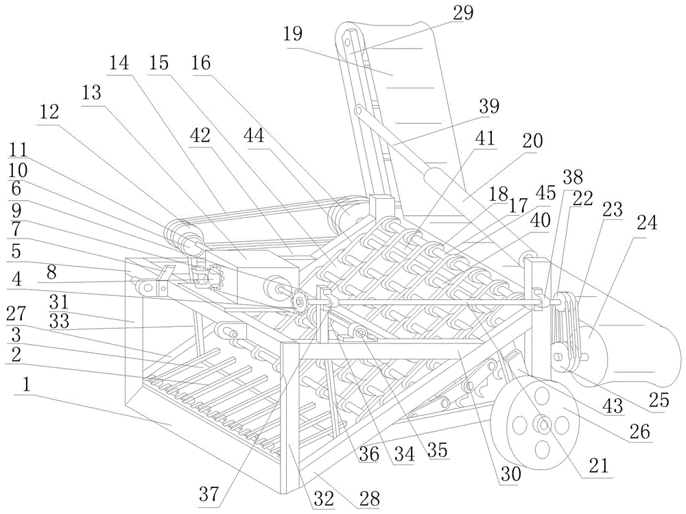 A farmland stone clearing machine