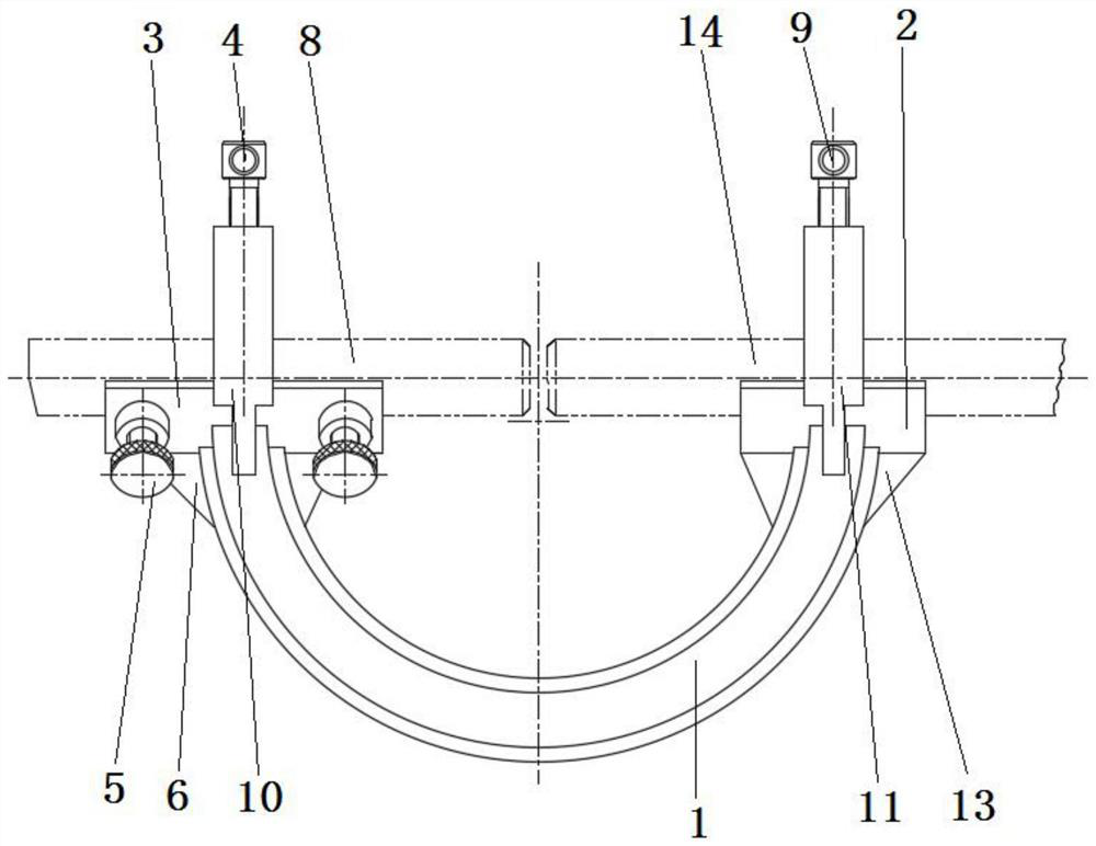 Adjustable reducing pipe butt joint positioning device and using method thereof