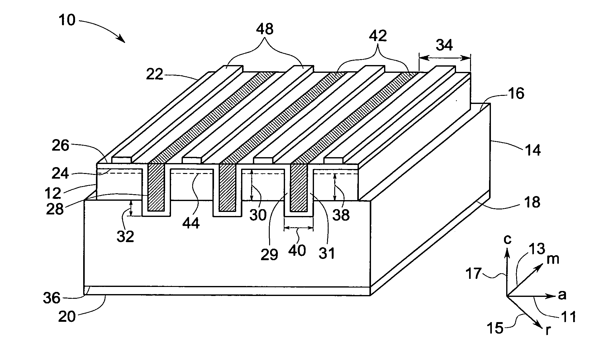 Heterostructure field effect transistor and associated method