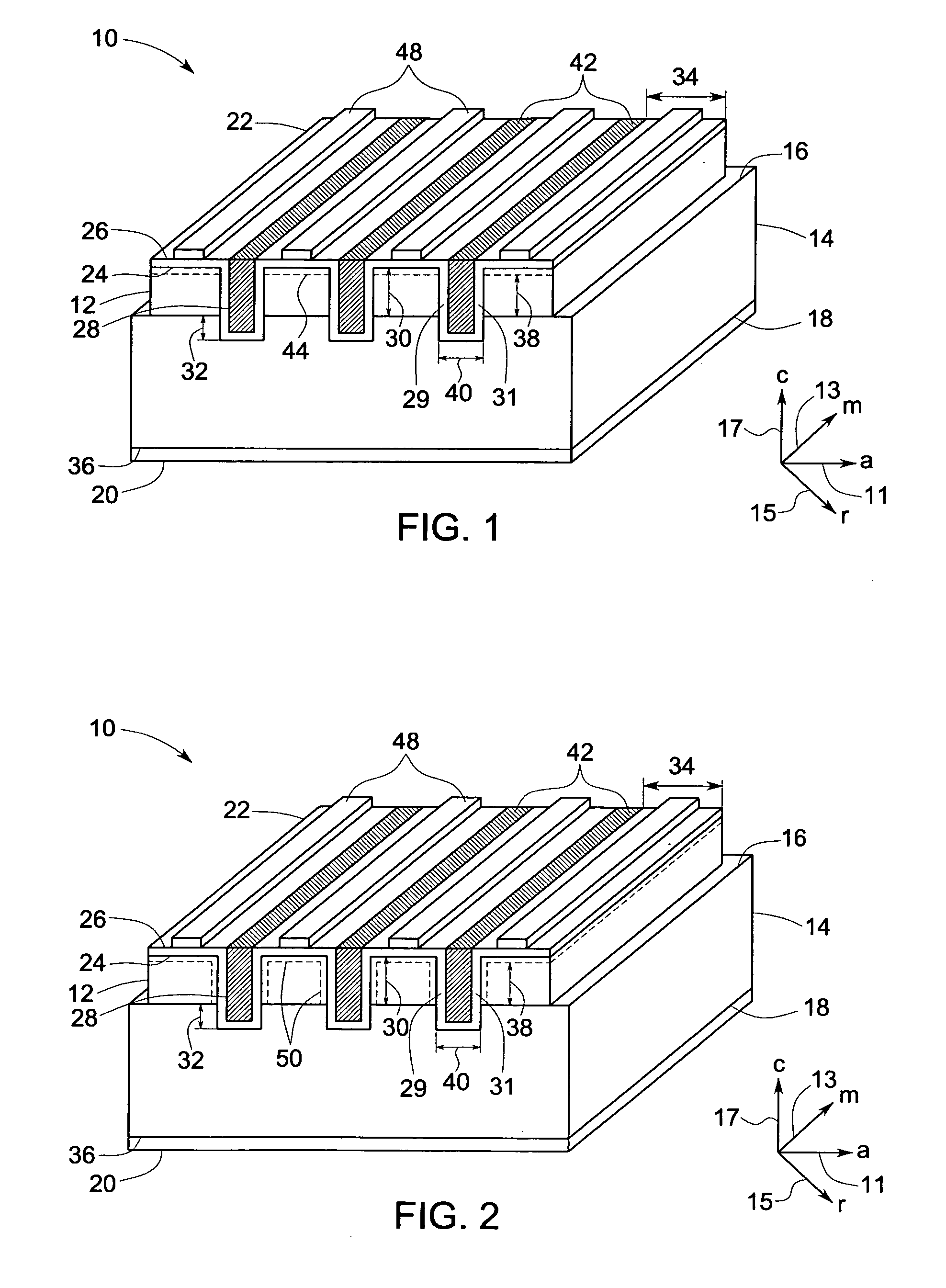 Heterostructure field effect transistor and associated method