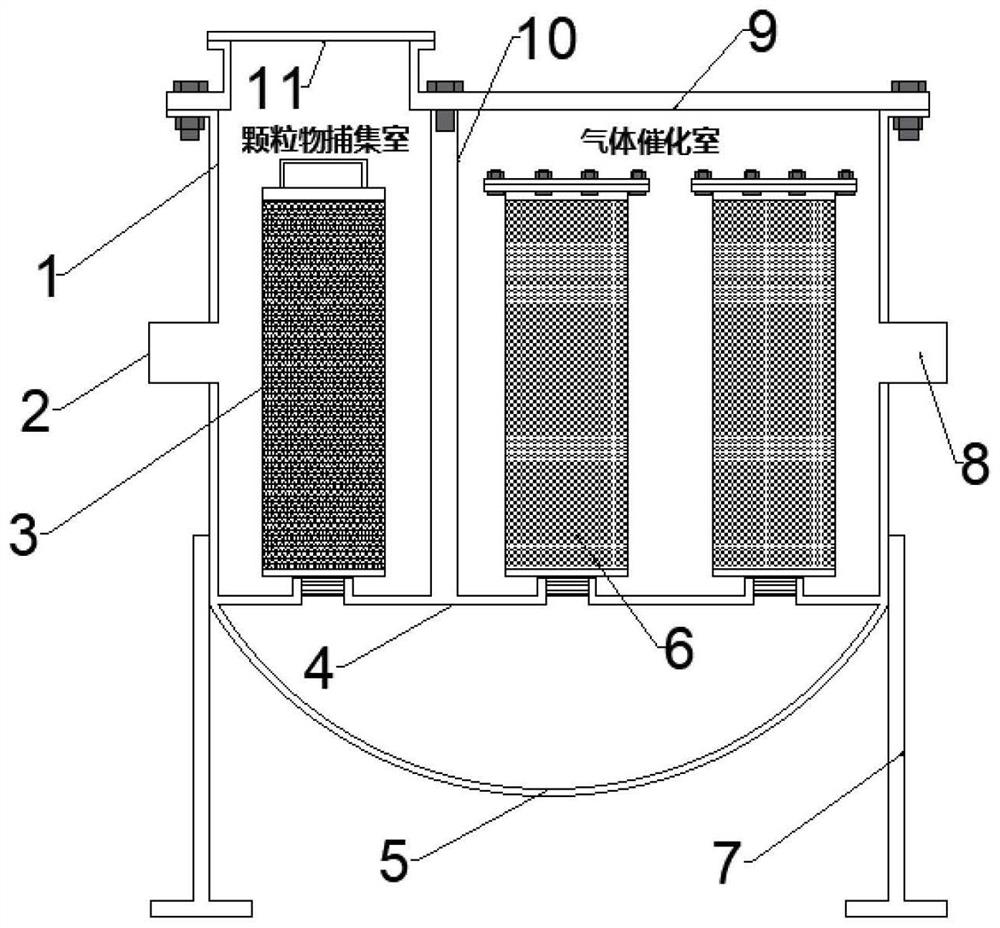 A mine explosion-proof diesel engine tail gas purification device and method