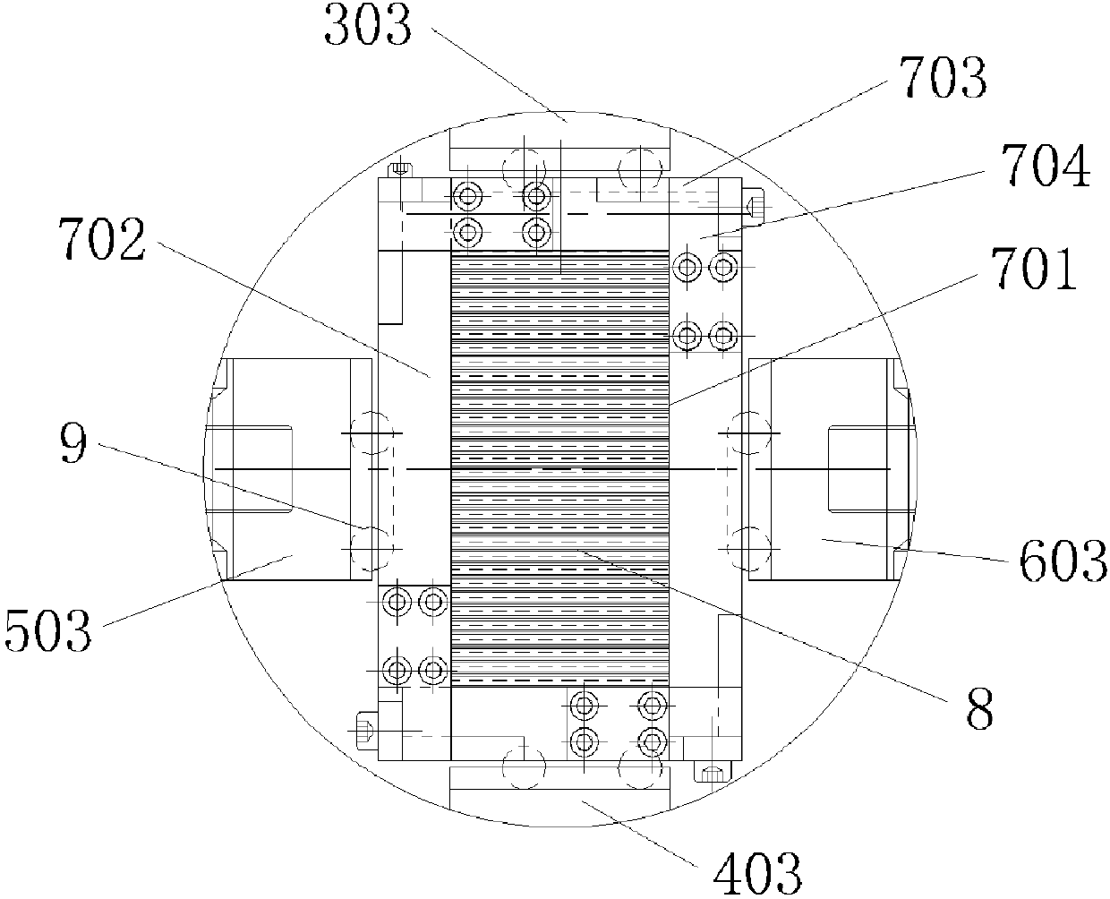 True triaxial dynamic pressure testing machine and method