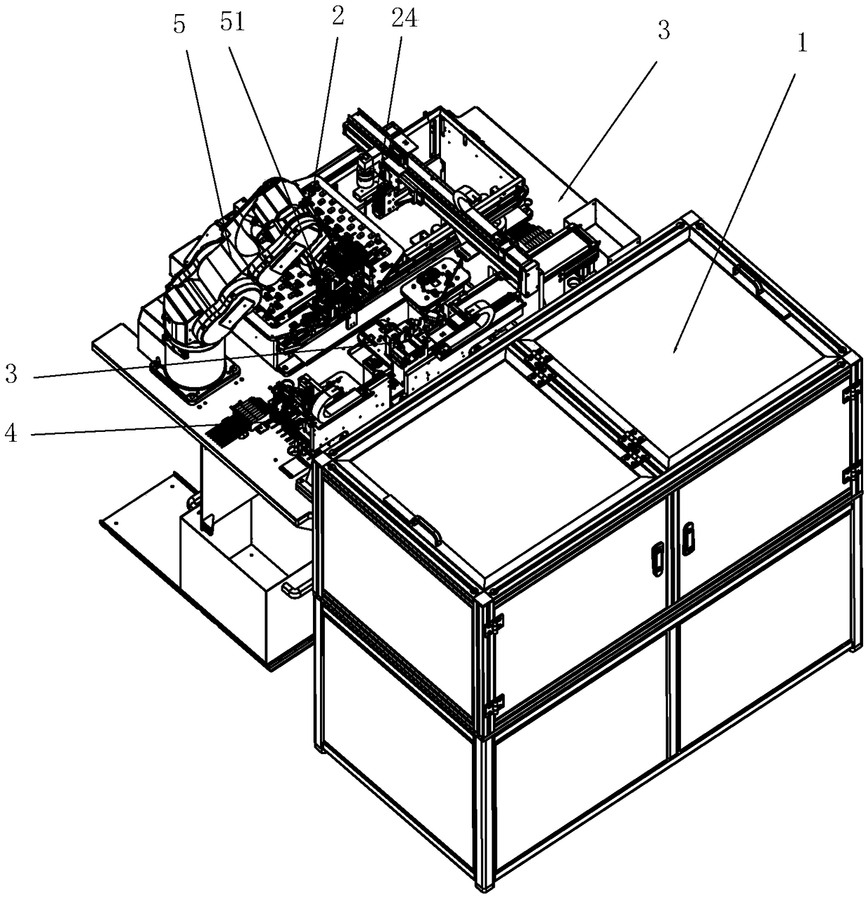 Feeding and discharging system of injection molding machine