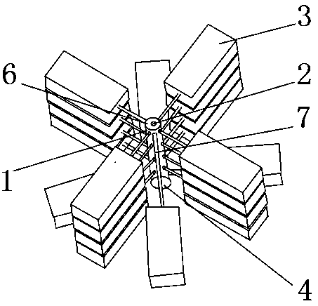 Rotary windmill type stereo garage