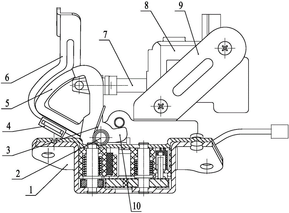 Car tail door lock unlocking mechanism