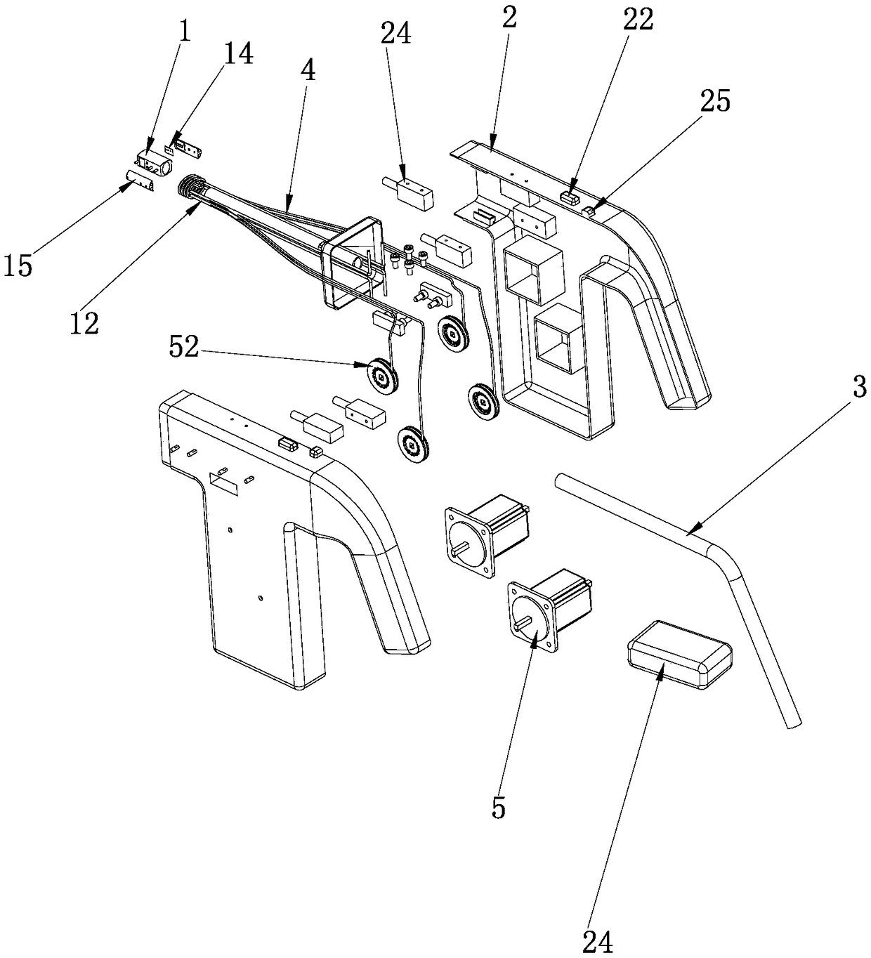 Elastic thread ligating device with a thread cutting device and a method for setting elastic thread