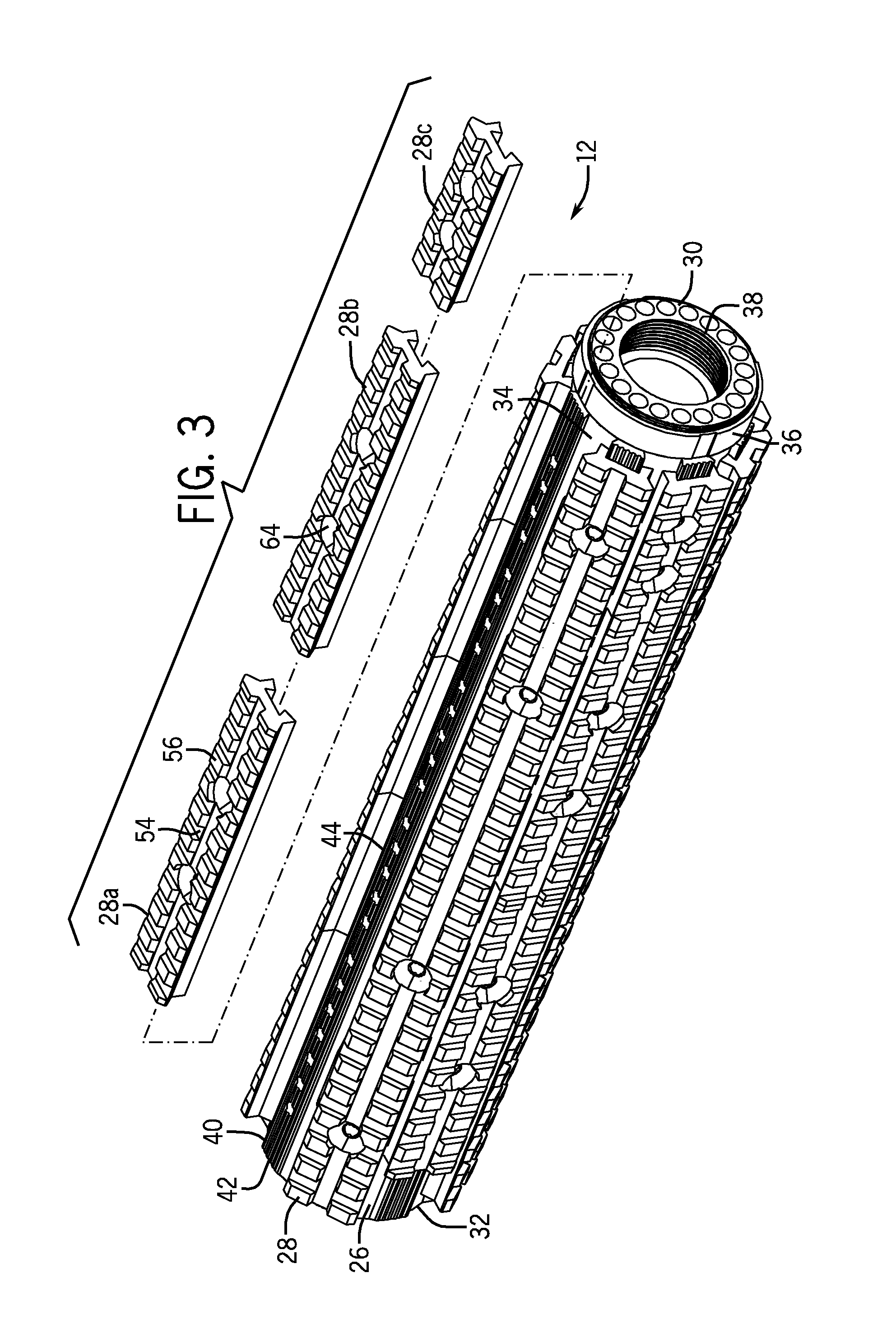 Forend with multiple locator rails