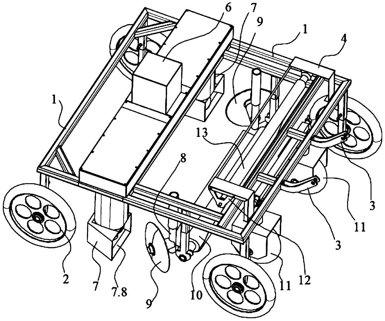 Ridge pressing and membrane covering device