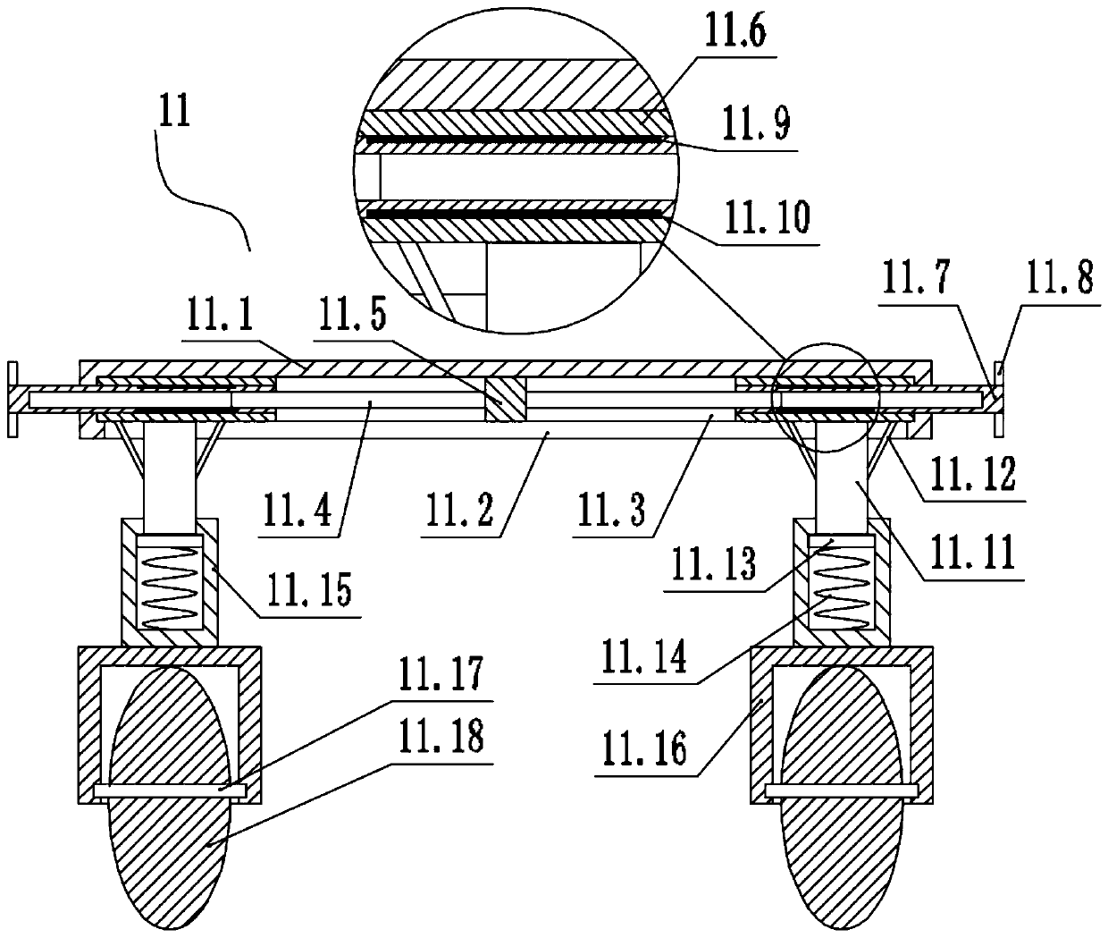 Ridge pressing and membrane covering device