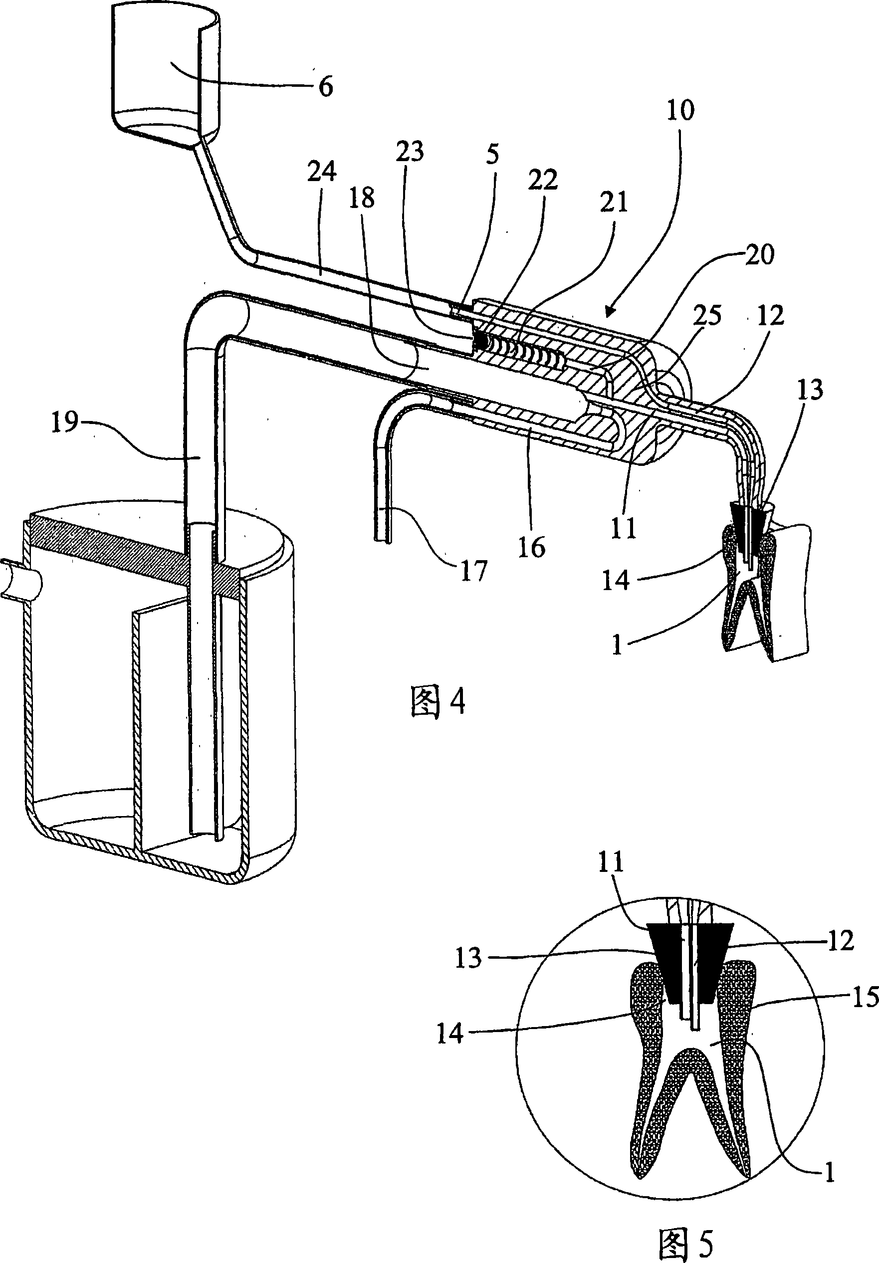 Simplified cleaning and filling device