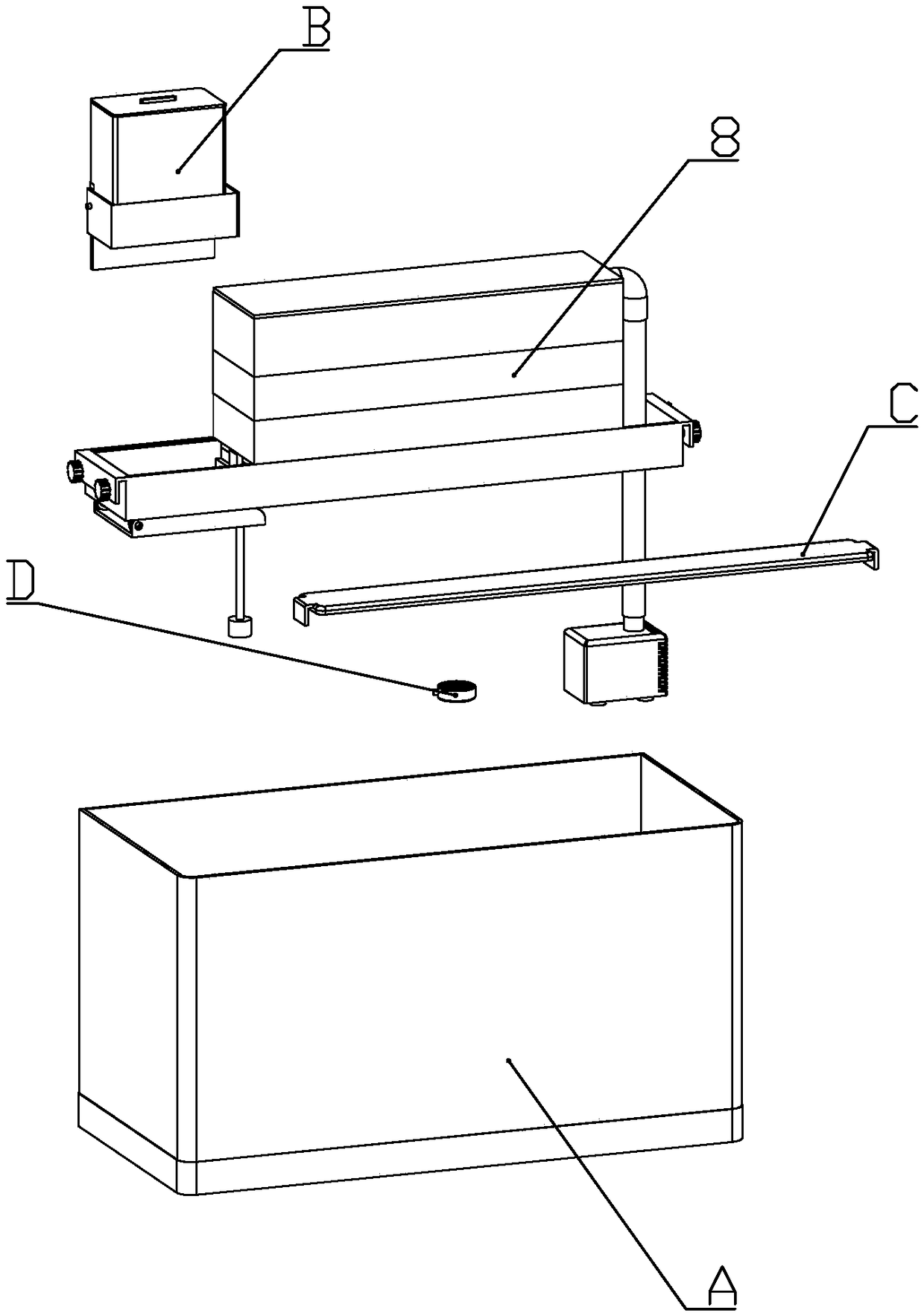 Top filter fish tank