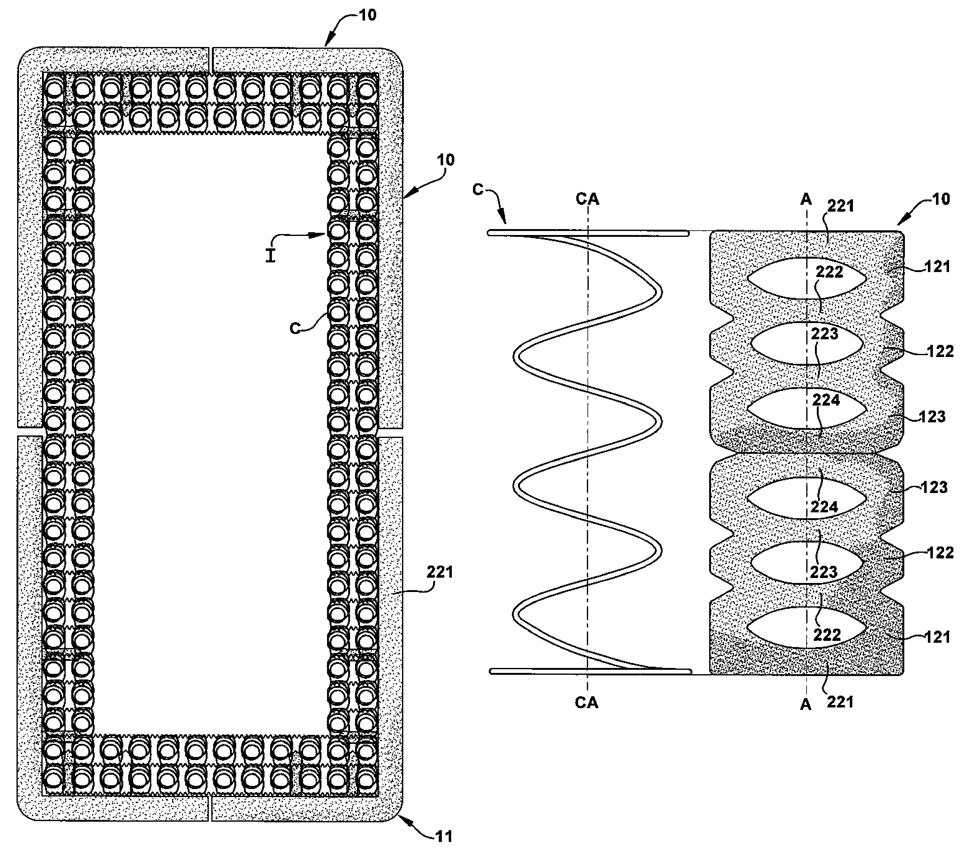 Foam springs and innerspring combinations for mattresses