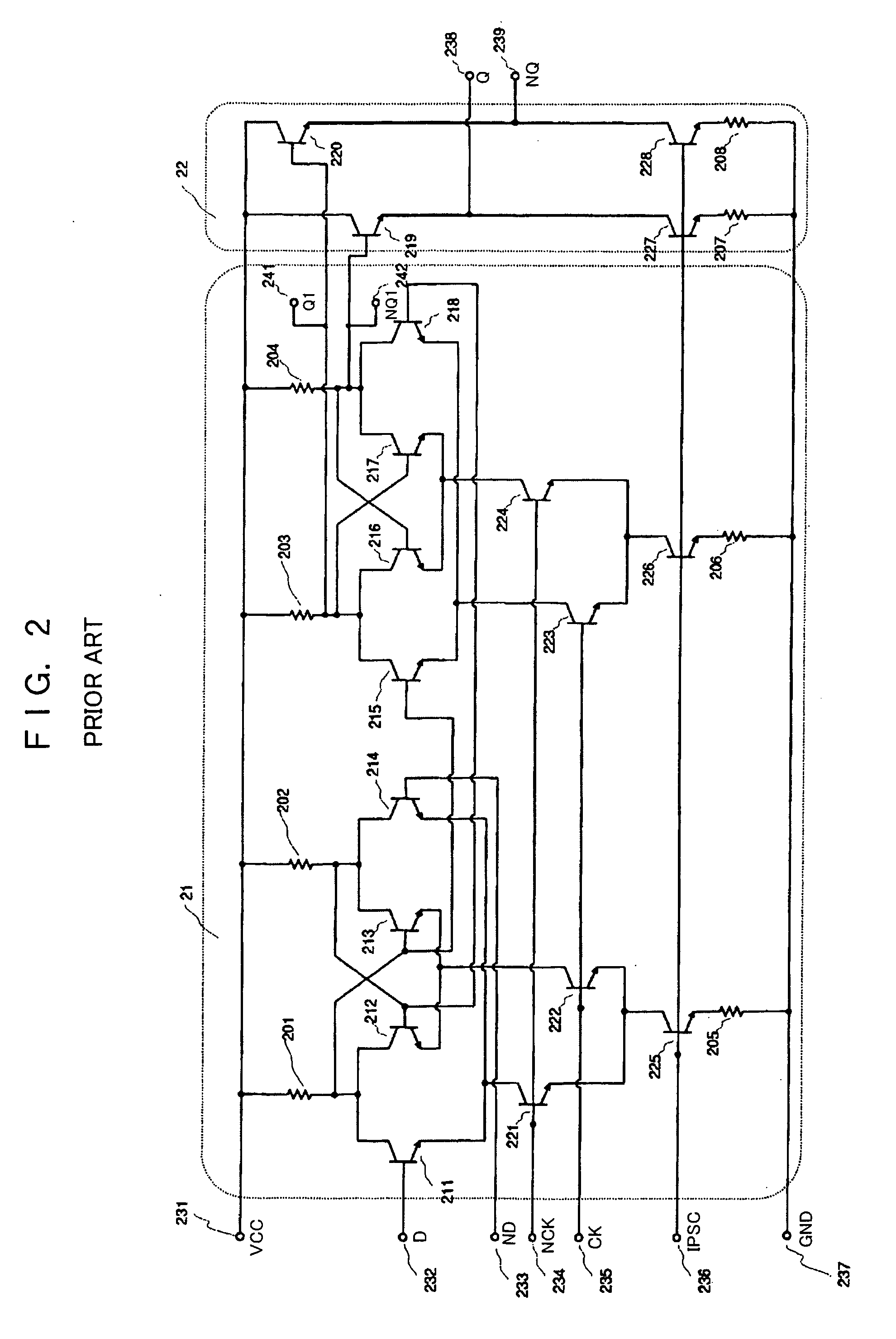 Flip-flop circuit and frequency division circuit using same