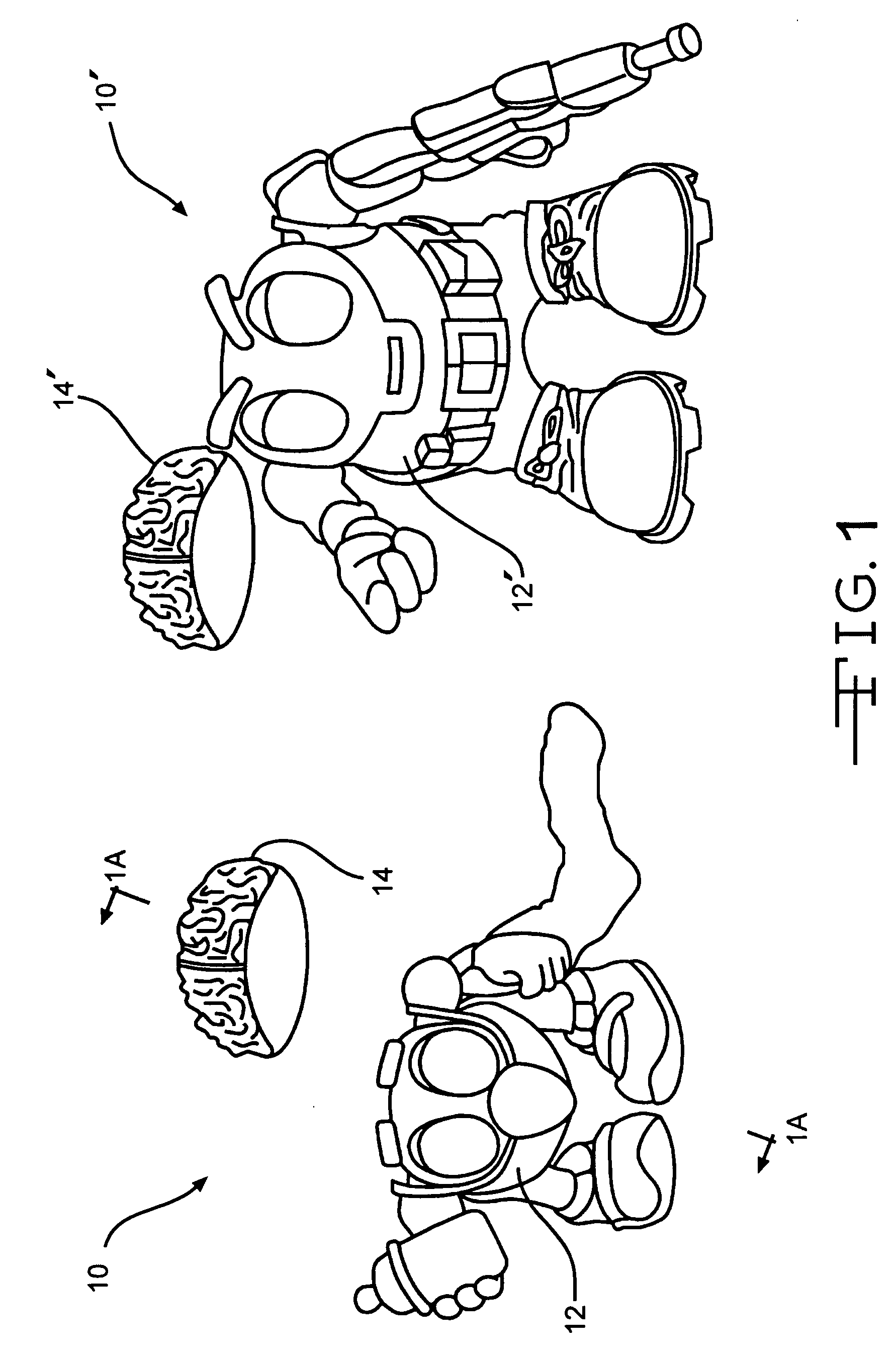 Toy figure with interchangeable brain having associated voice responses