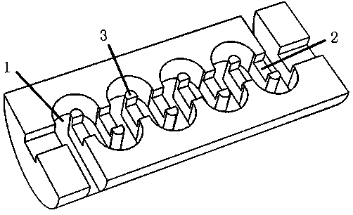 Micro milling preparation process method applied to folding waveguide slow wave structure