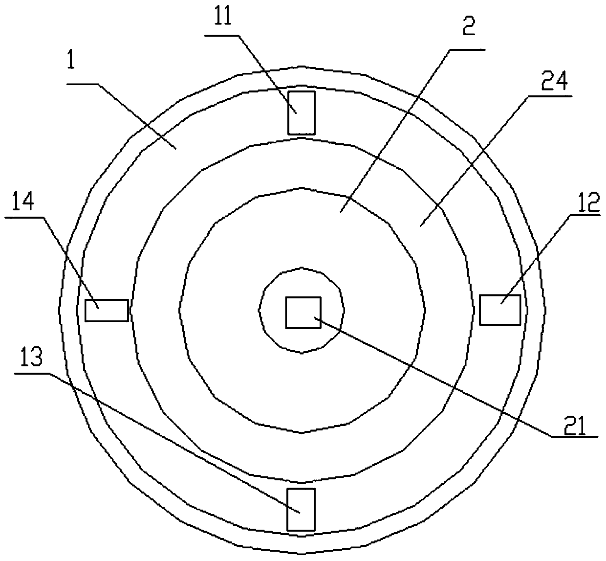 Indoor illumination rotating LED (light-emitting diode) ceiling lamp