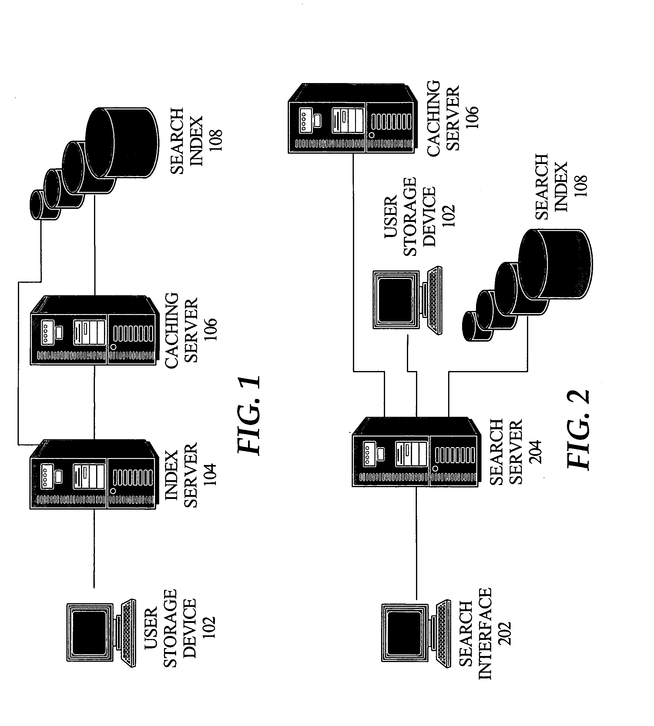 User content feeds from user storage devices to a public search engine