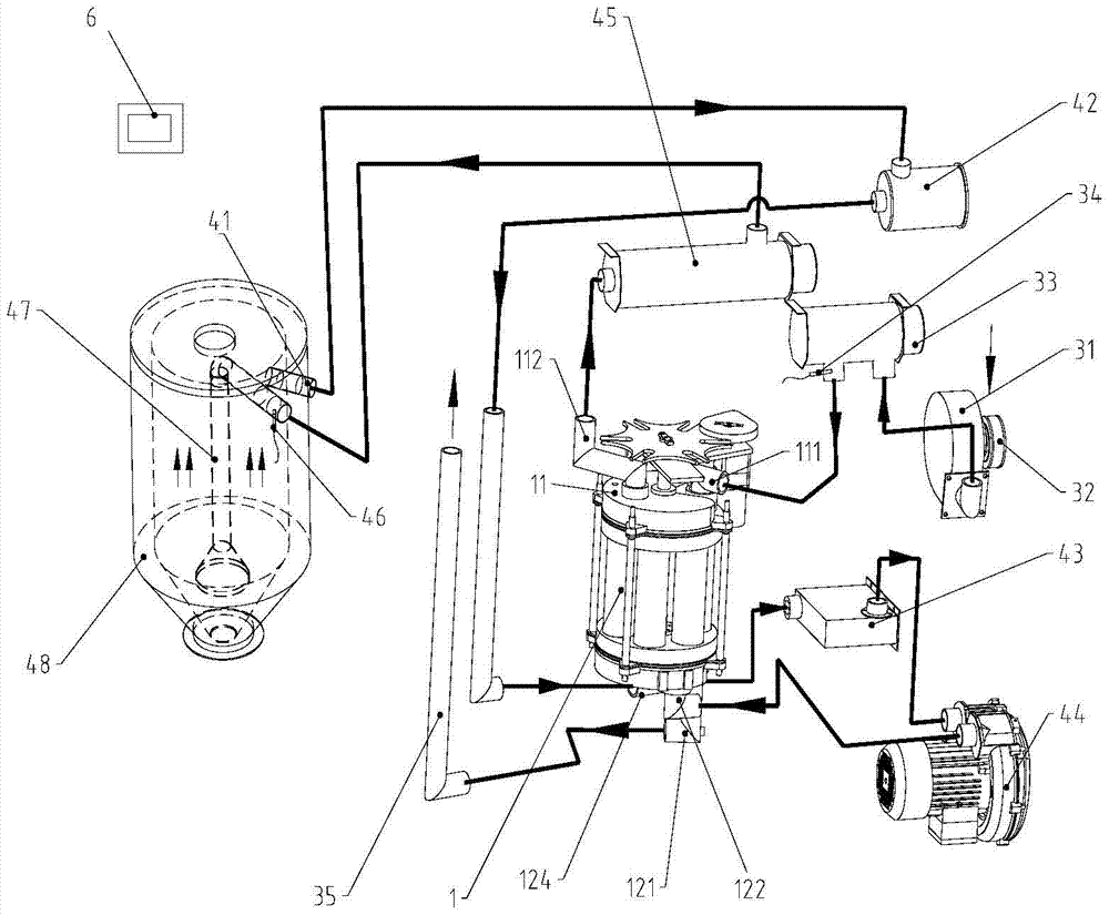 A multi-barrel molecular sieve runner intermittent circulation dehumidification dryer