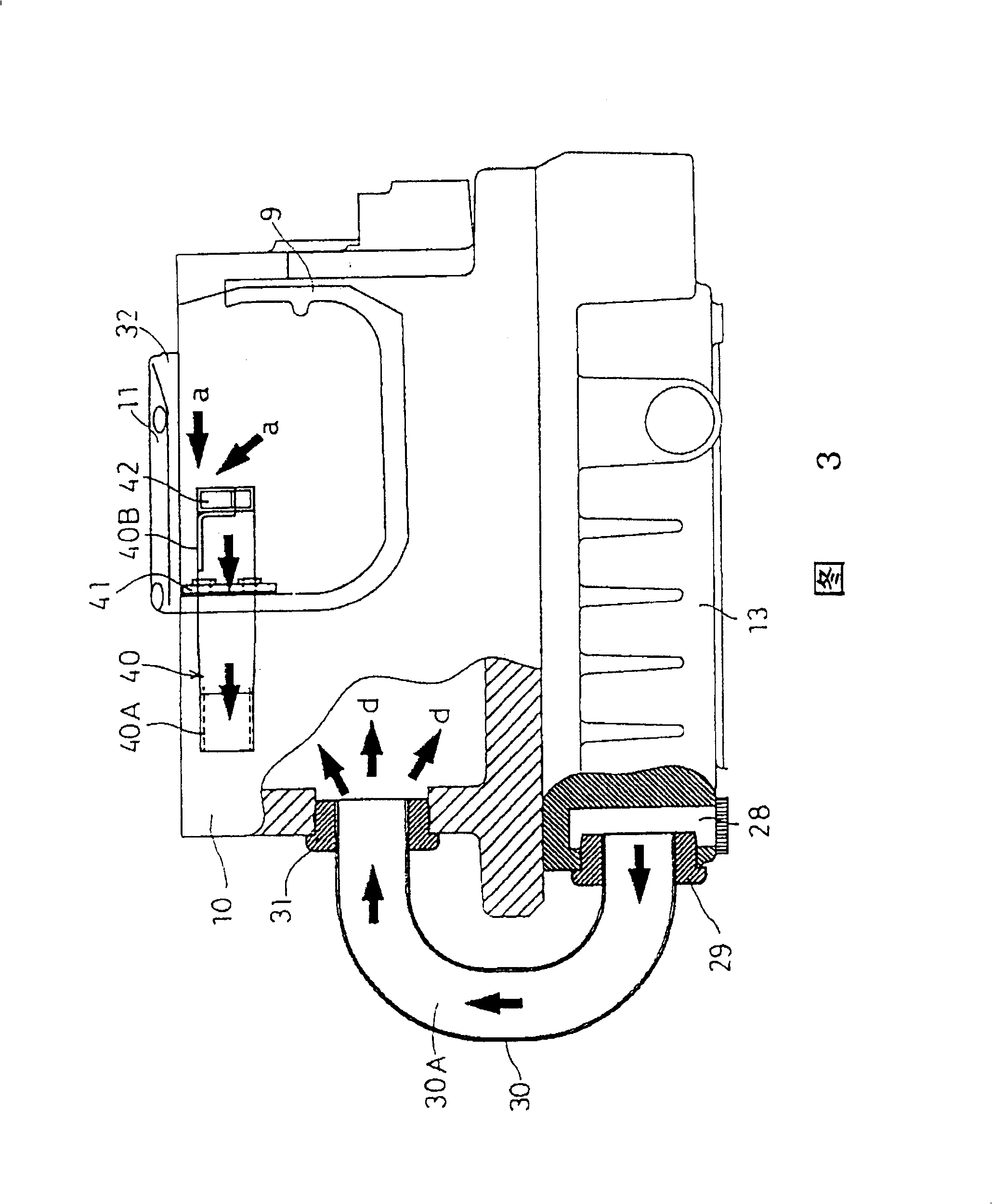 Sewing machine with dust collector