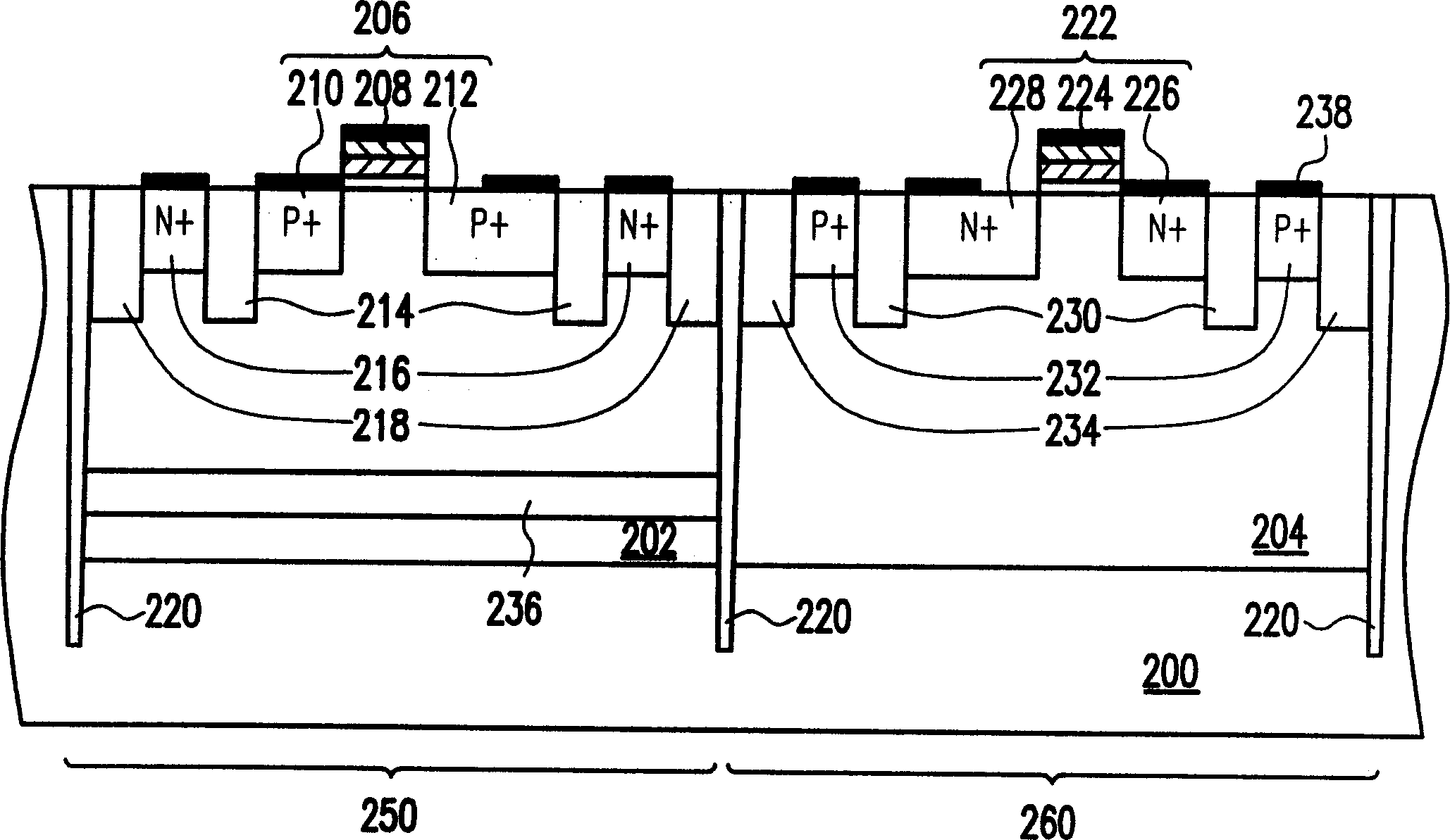 Electrostatic discharge protective circuit structure and manufacturing method thereof