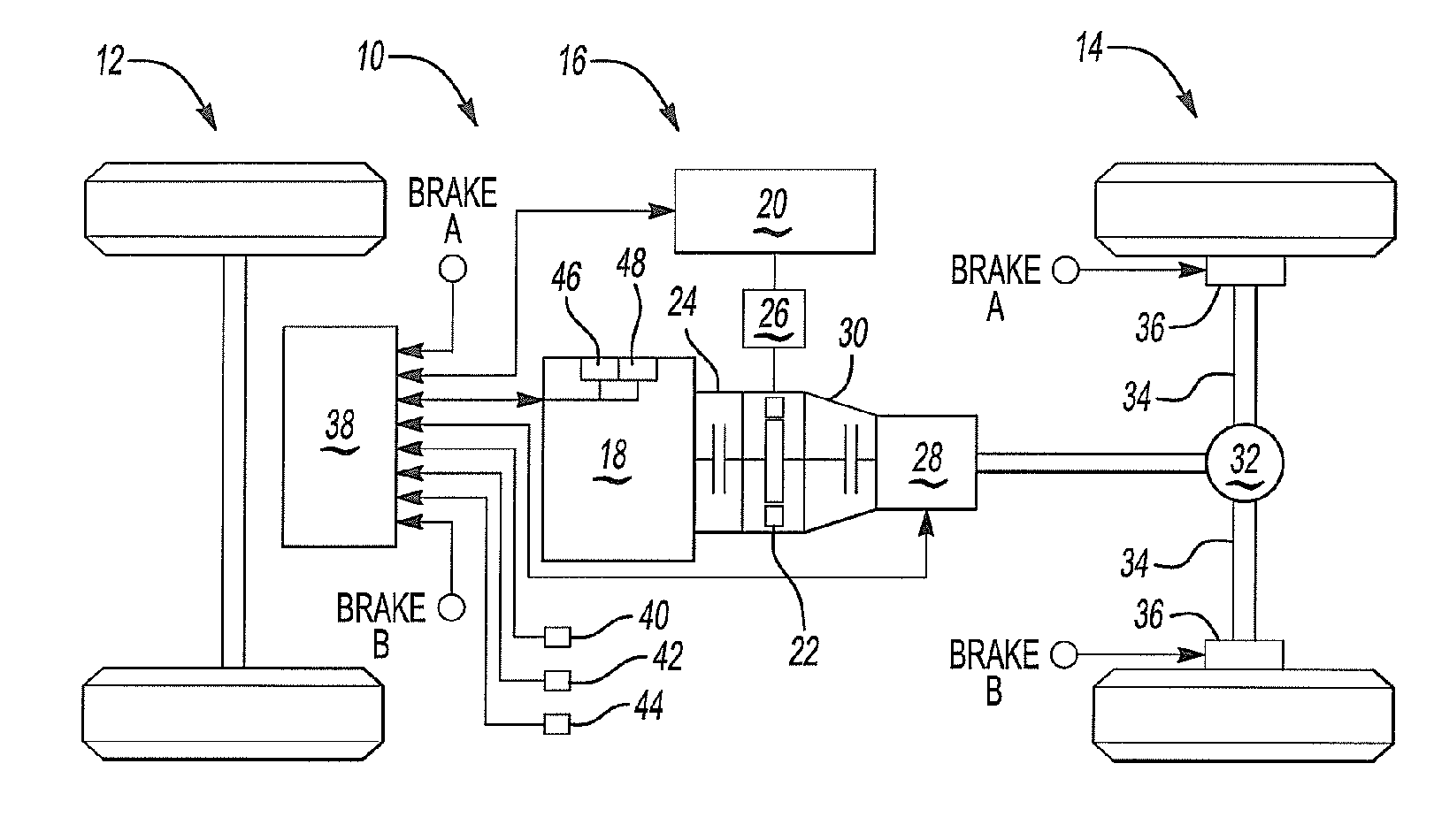 A system and method for controlling drivetrain torque and hill holding of a hybrid vehicle