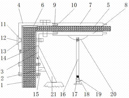 Pouring template for building construction